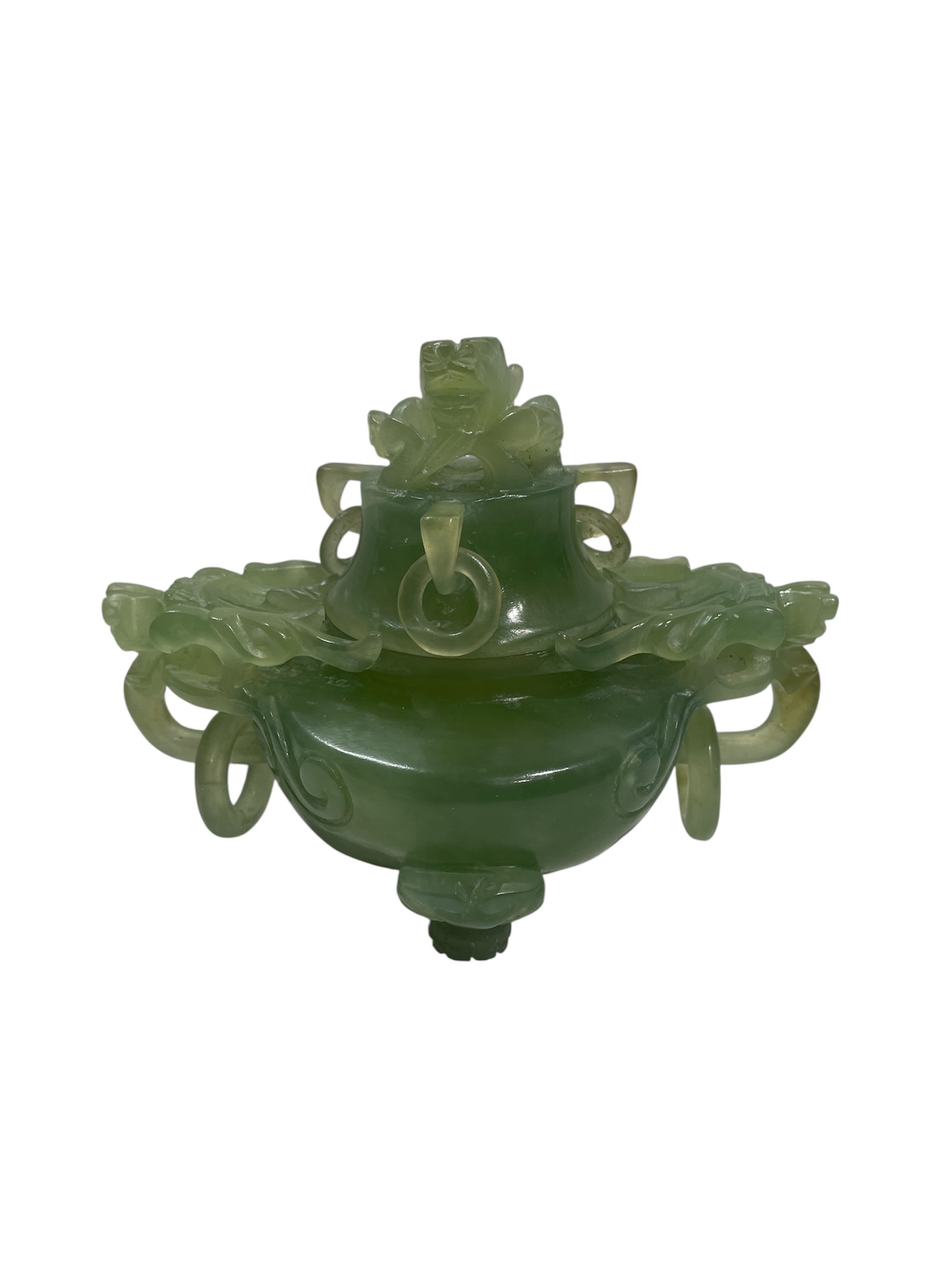 中国美術 翡翠香炉 龍香炉 三つ足