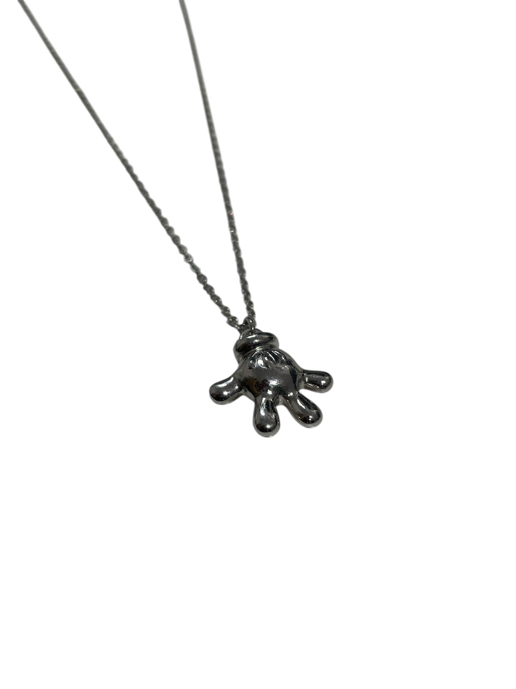 ミッキーマウス グローブ シルバーカラーネックレス